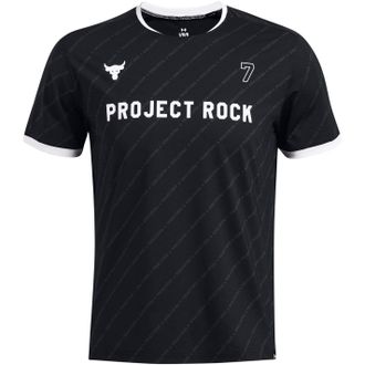 Under Armour Heren Project Rock Rugby T-Shirt (Zwart)