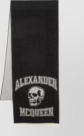 Alexander McQueen skull motif wool scarf