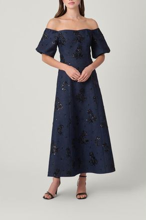 Shoshanna Sequin Embellished Mona Dress in Denim/jet at Nordstrom, Size 10
