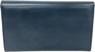 Prada Vintage, unisex, Blauw, ONE Size, Leer, Pre-owned Vintage Portemonnee