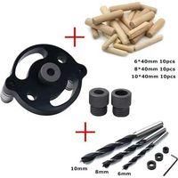 OEM Juego De 41 Piezas Para Taladrar Espigas Autocentrantes, Plantilla De Taladrado De 7 Cm Para Carpinter&iacute;a, Taladrado Vertical En Haya Con Vasos De 6/8/