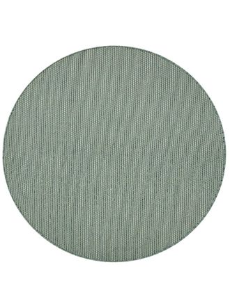 benuta Alfombra de lana verde &oslash; 150 cm redondo