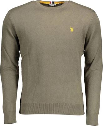 U.S.Polo Association Cotton Trui - Heren - Ronde hals truien - Groen - 2XL - Katoen - Truien & Vesten