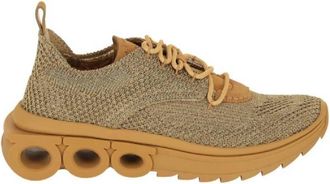 Ferragamo Ferragamo Nima Metallic Knit Sneakers