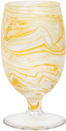 Juliska Puro Marbled Goblet in Yellow at Nordstrom