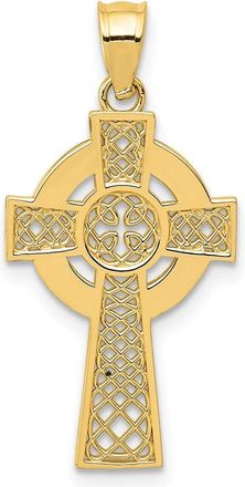 Diamond2Deal 14k Yellow Gold Celtic Cross Pendant