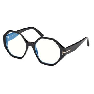 Tom Ford Blue Light Block Geometric Ladies Eyeglasses FT5967-B 001 53