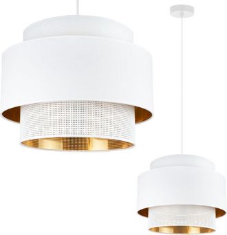 OEM L&aacute;mpara Colgante Asti Trio Oro Blanco 40cm Tela De Malla