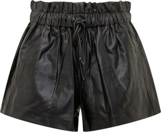 Isabel Marant Korte Broeken, Dames, Zwart, S, Naline Leren Shorts
