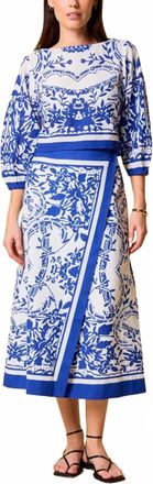 Cleobella Lihua Midi Skirt In Altesse Print