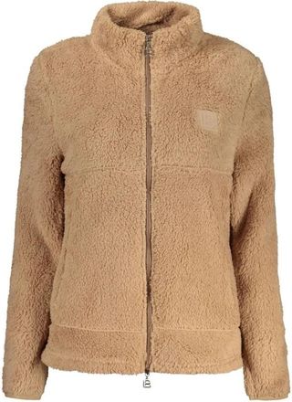 Laura Biagiotti Sweatshirt met lange mouwen en ritssluiting - Dames - Vesten met rits - Bruin - M - Hoodies & sweatvesten