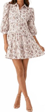 Pinch Design Provence Paisley Mini Dress In Cream Multi