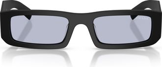 Prada 0pr D09sd Matte Black Rectangular Frame Sunglasses