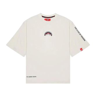 Sprayground Be A Shark Boxy T-Shirt - Heren - T-shirts - Wit - XL - Katoen - Tops