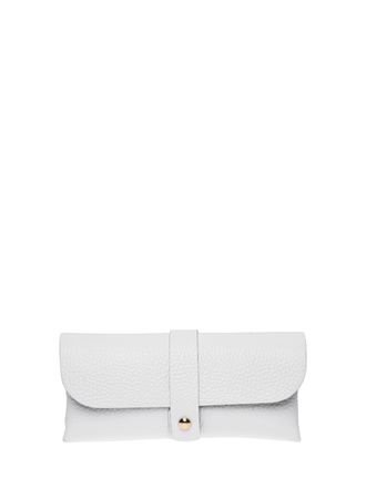 Roberta M Wit Rundleer zonnebril hoesje