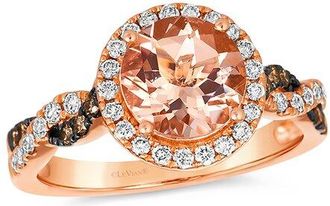Le Vian Chocolate Twist 14K Rose Gold 1.94 Ct. Tw. Diamond & Morganite Ring