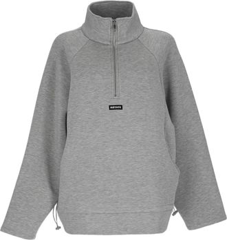 Rotate Grey Half-Zip Adjustable Hem Scuba Jacket