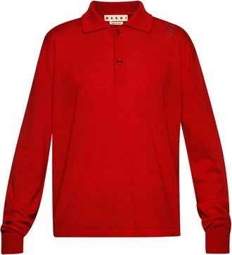Marni Polo con logo - Rosso