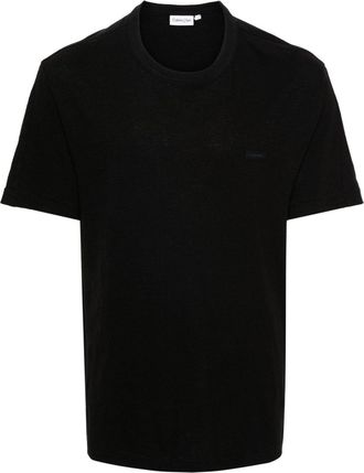Calvin Klein logo-patch cotton T-shirt - men - Cotton/Linen/Flax - XXXL - Black