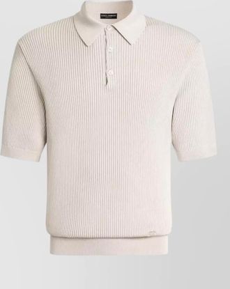 Dolce & Gabbana polo shirt short sleeves ribbed elastic hem