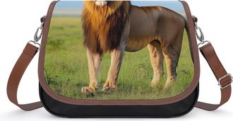 Generic African Lion Small Womens Crossbody Bags Shoulder Handbag with Adjustable Strap for Travel