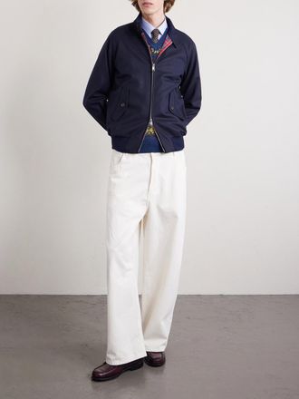 Baracuta G9 Melton Virgin Wool-Blend Harrington Jacket