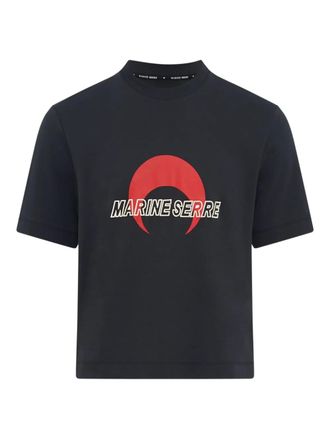 Marine Serre T-shirt con logo - Nero