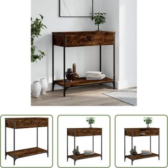 vidaXL vidaXL Tavolo da soggiorno - Tavolino Consolle Rovere Fumo 75x34,5x75cm Legno Multistrato
