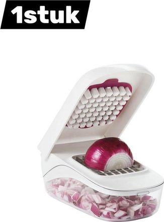 OEM Cortador De Verduras De Una Pieza, Cortador De Verduras Multifuncional, Pimientos Y Frutas, Incluye Cuchillas De Repuesto, Blanco
