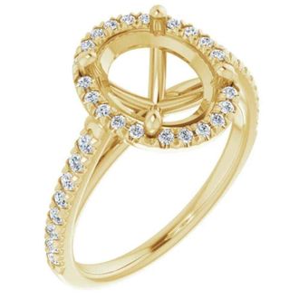 Pompeii3 Madelyn Halo Lab Grown Diamond Ring Setting