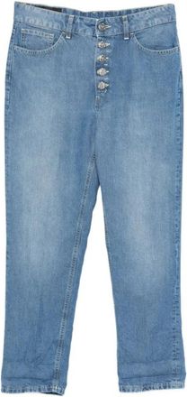 Dondup Koons Jeans - Dames - Cropped Jeans - Blauw - W25 - Katoen - Jeans