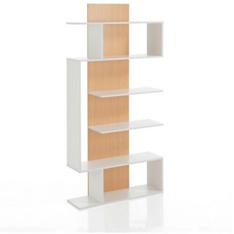 Oresteluchetta Oresteluchetta - Libreria a colonna effetto legno bianca cm. H.170 x L.80 x P.25,5