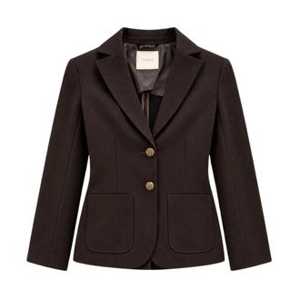 Yes-Zee Blazer de un solo bot&oacute;n - Jackets - Mujer - Marr&oacute;n - XS