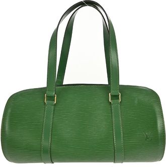 Louis Vuitton Soufflot Handbag Epi Leather Green Leather Handbag (Pre-Owned)