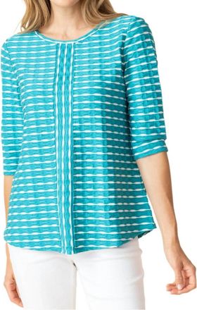 Habitat Newport Knit Bellevue Top In Turquoise
