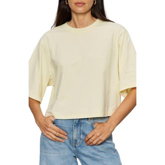 Sanctuary Belle Oversize Organic Cotton T-Shirt in Lemon Drop Yellow at Nordstrom, Size X-Large
