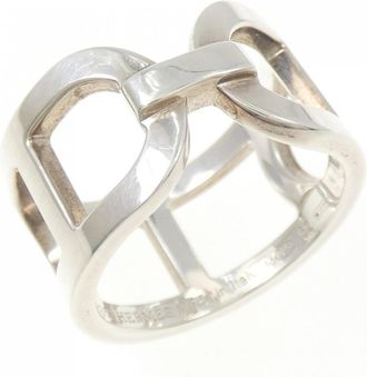 Herm&egrave;s Silver Silver 925 Band Ring (Pre-Owned)
