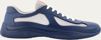 Prada Mens Americas Cup Rubber Trainer Sneakers