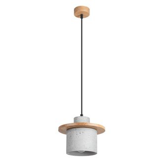 Sollux Lighting L&aacute;mpara de techo gris/madera natural hormig&oacute;n/madera