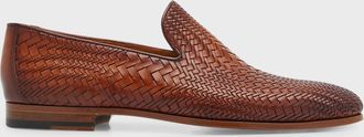 Magnanni Men & apos;s Herrera Woven Burnish Loafers