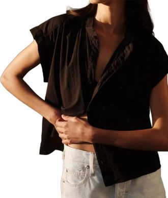 Amo Tessa Top In Vintage Black