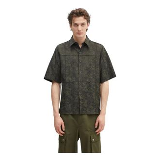 Wales Bonner Wales Bonner, Overhemden, Heren, Groen, L, Katoen, Dennis Shirt