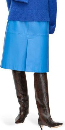 Aligne Olwen Leather Skirt in Blue at Nordstrom, Size 12