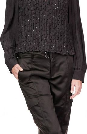 Sanctuary Softly Smocked Blouse In Black