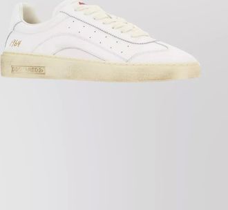 Dsquared2 leather rider style sneakers with rubber sole