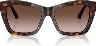 Jimmy Choo London 54mm Gradient Cat Eye Sunglasses in Havana /Gradient Brown at Nordstrom