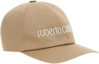 Roberto Cavalli Logo Baseball Cap Twill Fabric - Dames - Petten - Bruin - ONE Size - Katoen - Accessoires