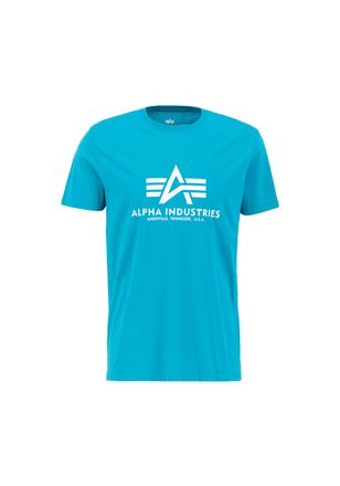 Alpha Industries T-Shirt ALPHA INDUSTRIES Basic T-Shirt BL, Herren, Gr. XL, blau (blau lagoon), Obermaterial: 100% Baumwolle, Shirts T-Shirt