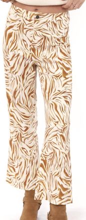 Sadie & Sage City Boheme Zebra Pants In Beige