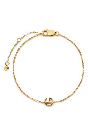 Monica Vinader Initial Chain Bracelet in 18K Gold Vermeil G at Nordstrom